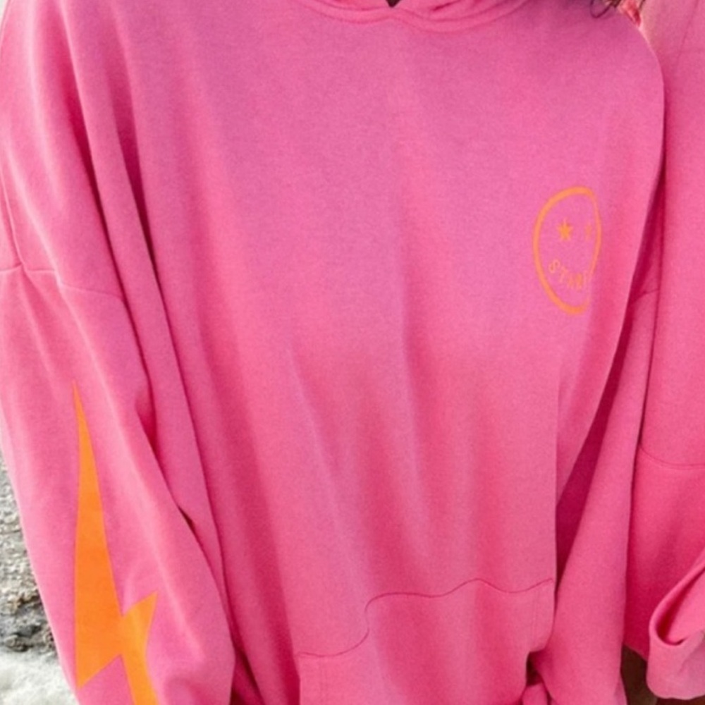 Starfit Pink Hoodie with Orange bult